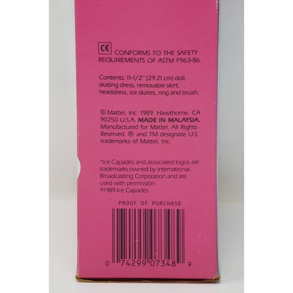 Mattel 1989 Ice Capades 50th Anniversary Barbie Doll NRFB - Picture 9 of 9